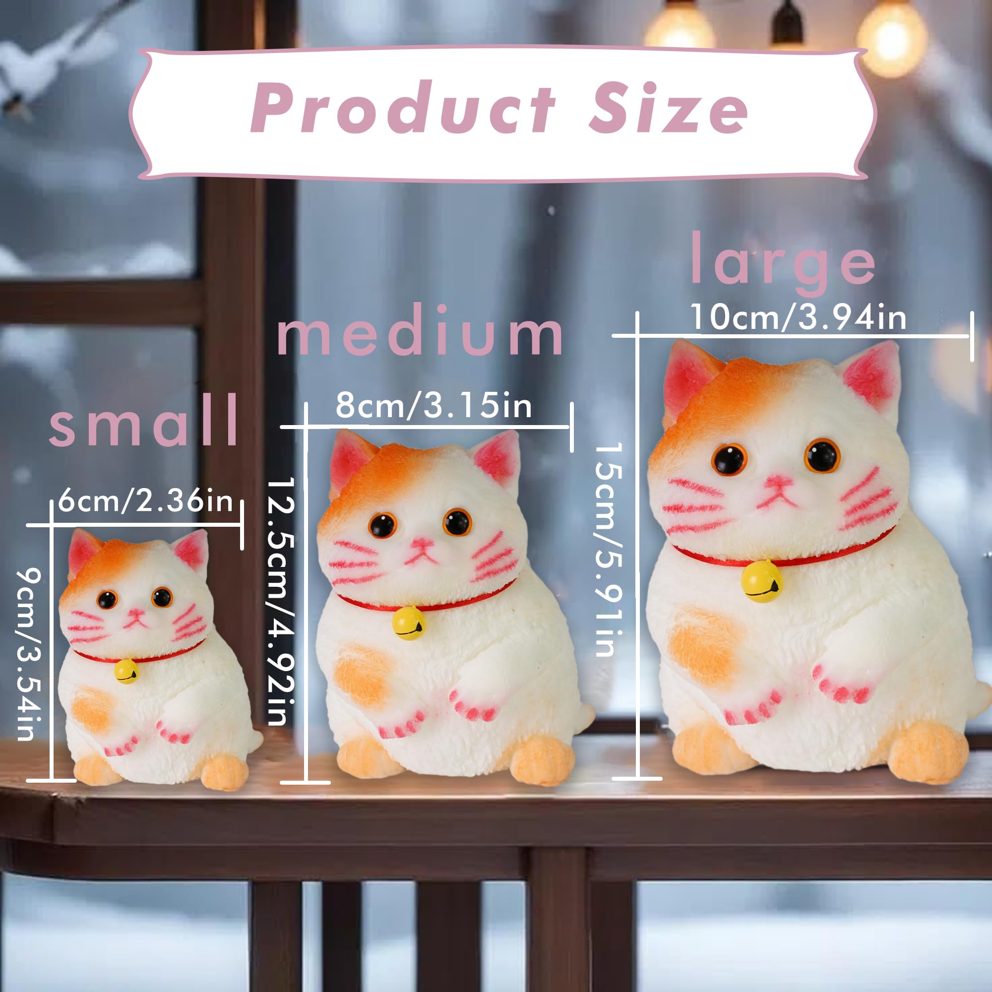 Amazon | 3Dタバスクイッシーキャット、ハンドメイド猫スクイーズ